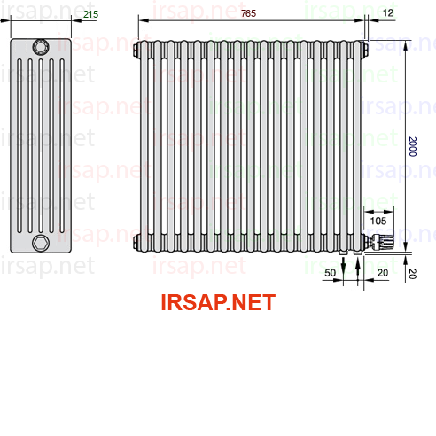 Радиатор IRSAP Tesi 62000/17 T26 CL 01